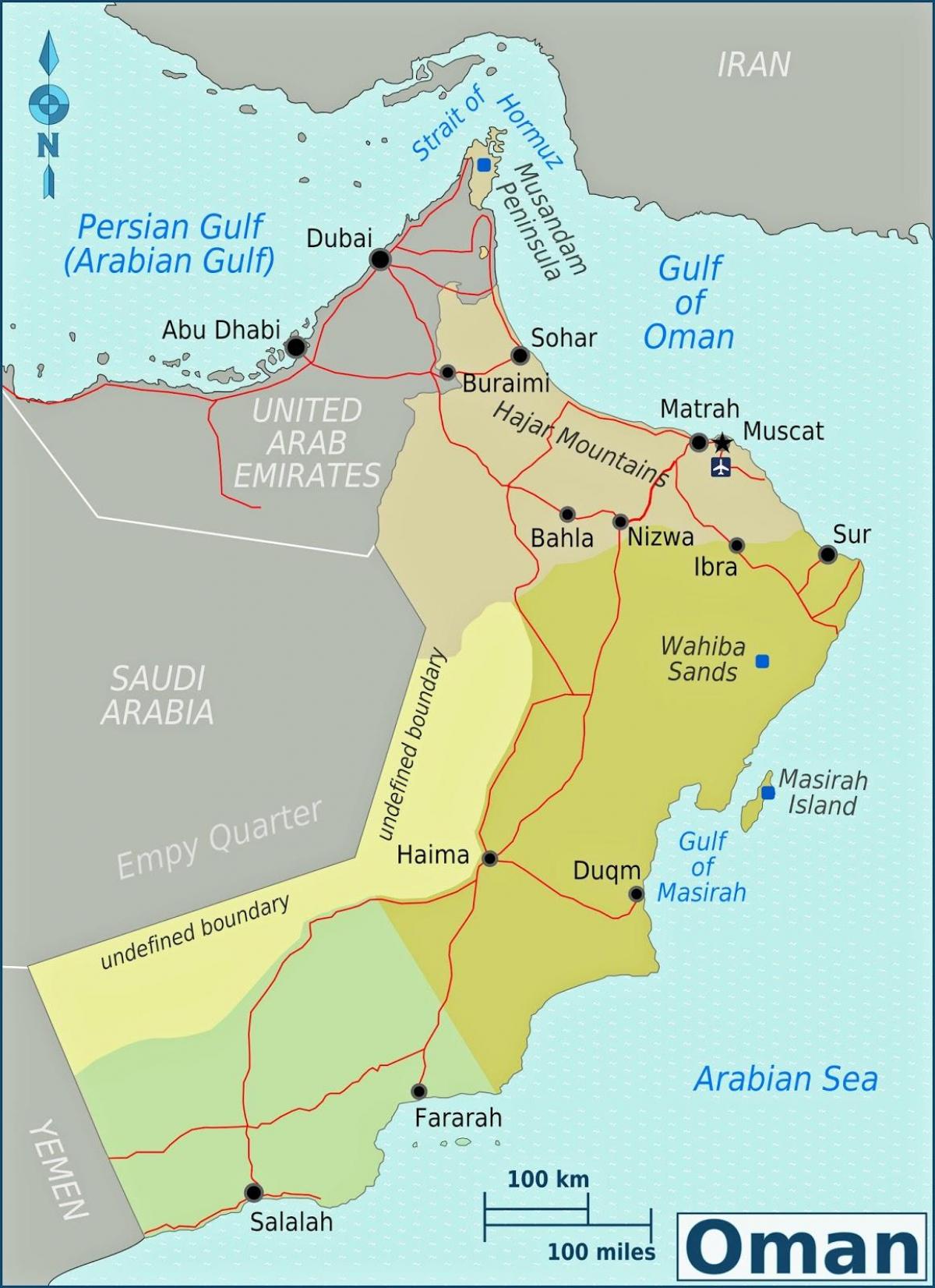 خريطة المنطقة الاقتصادية الخاصة بالدقم في سلطنة عمان