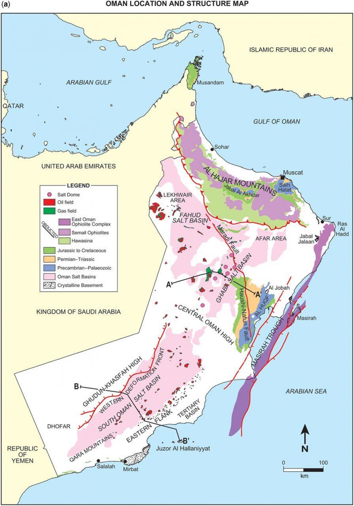 خريطة عمان الجيولوجيا