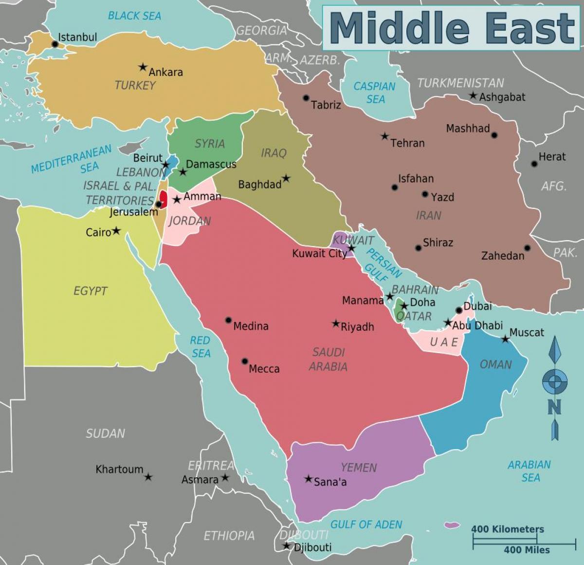 خريطة عمان خريطة الشرق الأوسط