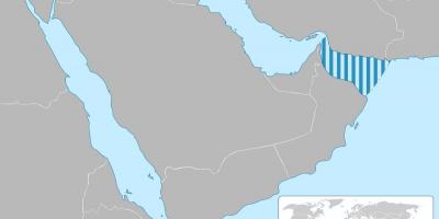خليج عمان على الخريطة