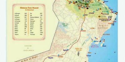 عمان الأماكن السياحية خريطة